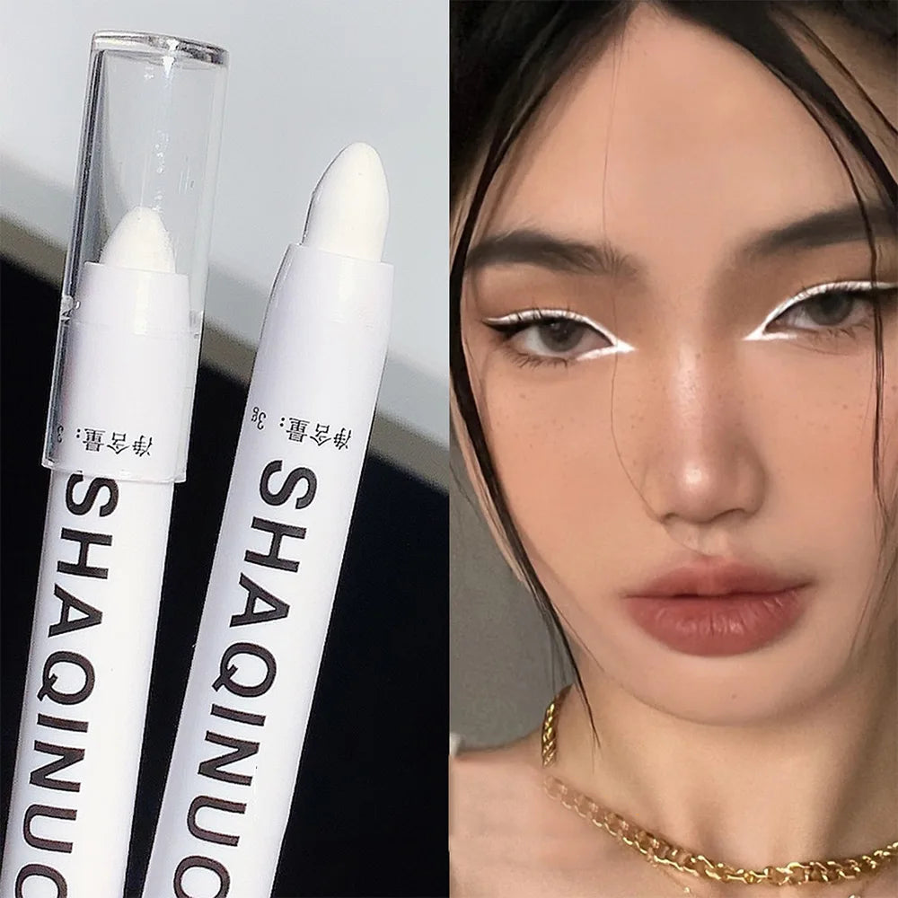 Matte & Shimmer Eyeshadow Stick – White & Silver Glow
