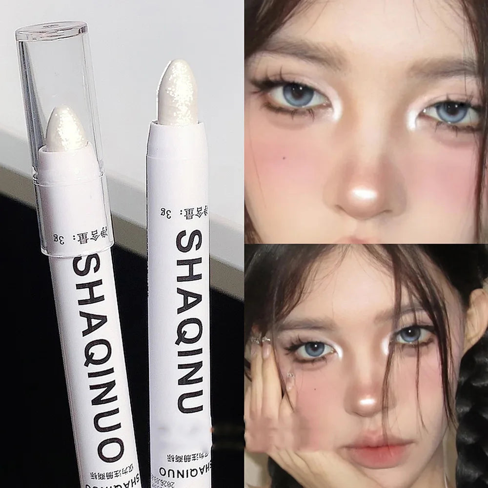 Matte & Shimmer Eyeshadow Stick – White & Silver Glow