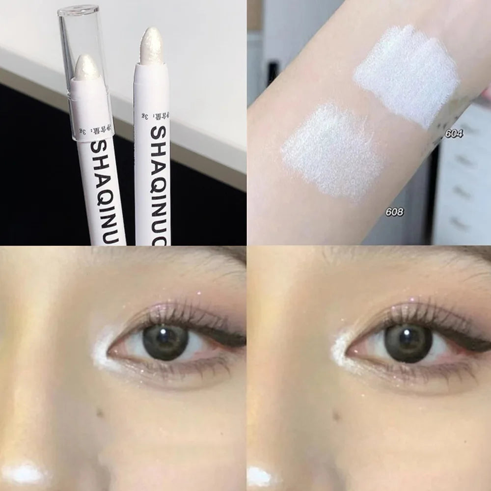 Matte & Shimmer Eyeshadow Stick – White & Silver Glow